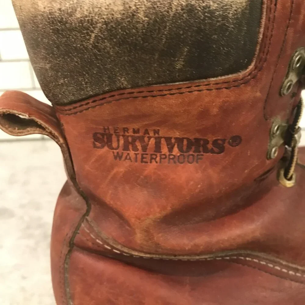 Herman Survivors Work Boots Mens Size 9 Brown Waterproof Insulated Leather